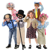 Kinder Welttag des Buches Opa Oma Großeltern Cosplay Kostüm Outfits Halloween Karneval Anzug