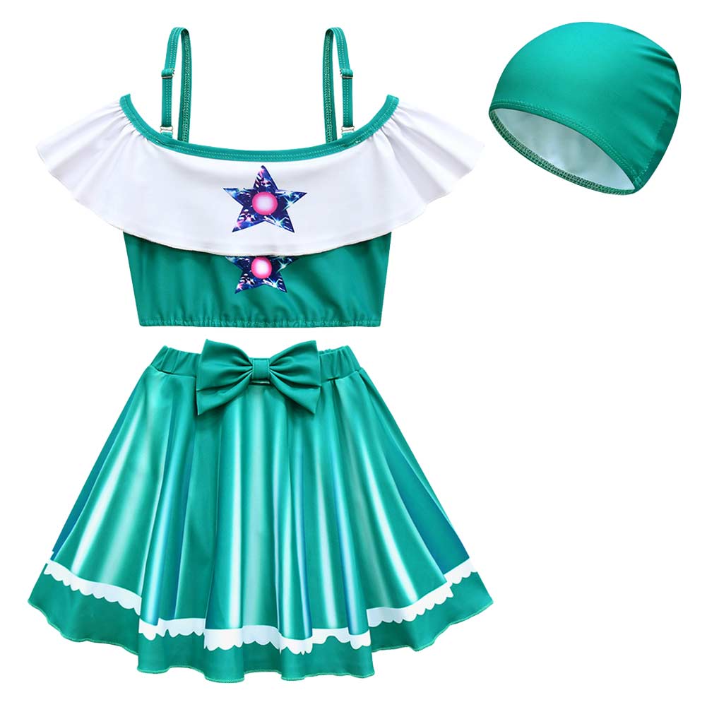 Super Mario Kinder Mädchen Rosalina Badeanzug Cosplay-Kostüm für Halloween Karneval und Partys