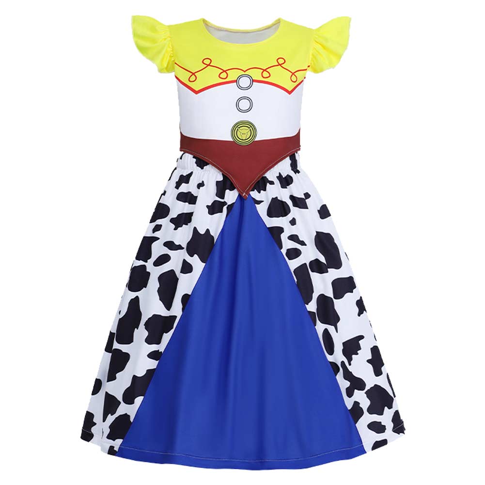 Toy Story Kinder Mädchen Kleid Cosplay-Kostüm für Halloween, Karneval und Partys – Jessie