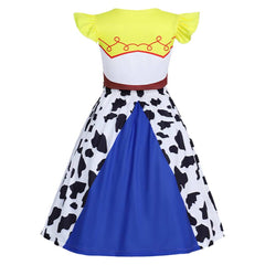 Toy Story Kinder Mädchen Kleid Cosplay-Kostüm für Halloween, Karneval und Partys – Jessie