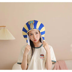 unisex Erwachesene Halloween Karneval Kostüm Zubehör Ägyptischer Pharao Kopfbedeckung