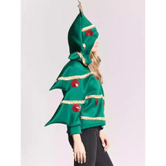 unisex Erwachsene Weihnachtsbaum Zipper Hoodie Cosplay Kostüm Outfits Halloween Karneval Anzug