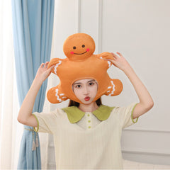 Weihnachtsgeschenk Lebkuchen Kopfbedeckung Hut Halloween Karneval Kostüm Zubehör