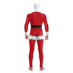 Weihnachtsmann Schrecklicher Jumpsuit Cosplay Kostüm Outfits Halloween Karneval Anzug