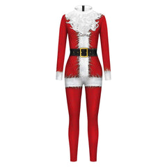 Weihnachtsmann Schrecklicher Jumpsuit Cosplay Kostüm Outfits Halloween Karneval Anzug