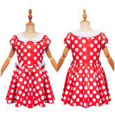 Kinder Mädchen Polka dots Cosplay Kostüm Outfits Halloween Karneval Party Anzug Kleid
