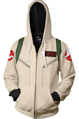 Erwachsene Unisex Ghostbusters Kostüm Cosplay Hoodie Pullover Reißverschluss Jacke Sweatshirt
