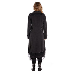 Halloween Damen victorianische Smoking-Jacke Frack Steampunk Jacke