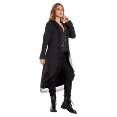 Halloween Damen victorianische Smoking-Jacke Frack Steampunk Jacke