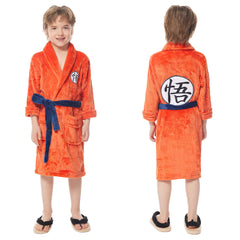 Bademantel Dragon Ball Cosplay Son Goku Kostüm Schlafanzug Plüsche Robe Mantel Erwachsene Pajamas