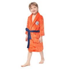 Bademantel Dragon Ball Cosplay Son Goku Kostüm Schlafanzug Plüsche Robe Mantel Erwachsene Pajamas