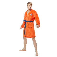 Bademantel Dragon Ball Cosplay Son Goku Kostüm Schlafanzug Plüsche Robe Mantel Erwachsene Pajamas