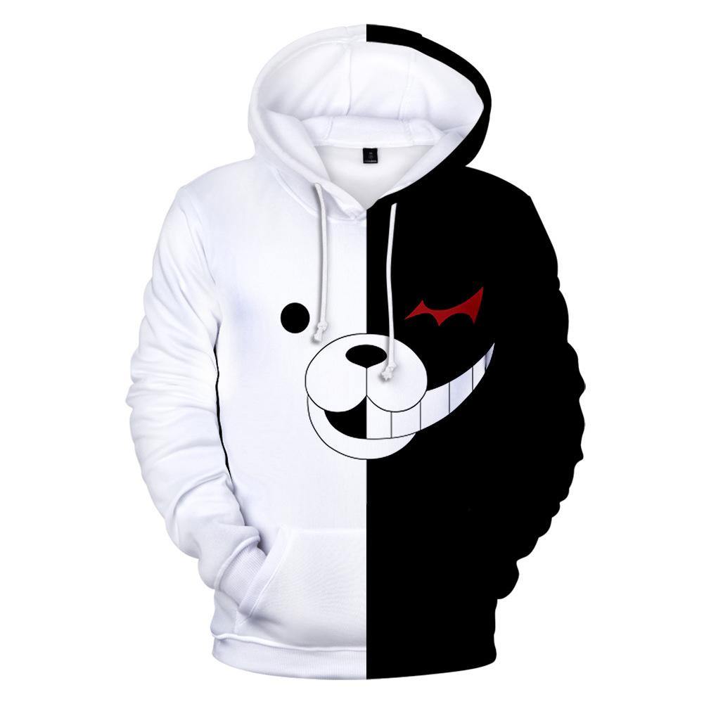 Danganronpa Cosplay Monokuma Hoodie Pullover mit Kaputze Hooded Pulli Erwachsene 3D Druck - Karnevalkostüme