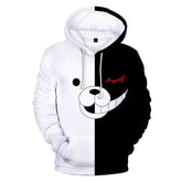 Danganronpa Cosplay Monokuma Hoodie Pullover mit Kaputze Hooded Pulli Erwachsene 3D Druck - Karnevalkostüme