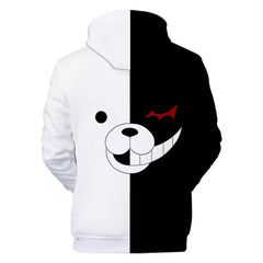 Danganronpa Cosplay Monokuma Hoodie Pullover mit Kaputze Hooded Pulli Erwachsene 3D Druck - Karnevalkostüme