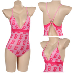 Damen rosa Cosplay Kostüm Outfits Halloween Karneval Party Verkleidung Anzug Drucken Sommer Badeanzug