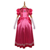 Kinder Prinzessin Peach Kleid The Super Mario Bros. Movie Peach Halloween Karneval Outfits