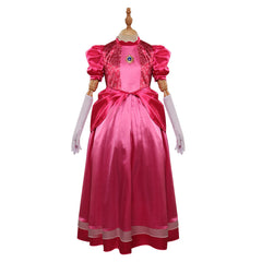 Kinder Prinzessin Peach Kleid The Super Mario Bros. Movie Peach Halloween Karneval Outfits