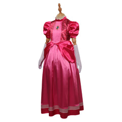Kinder Prinzessin Peach Kleid The Super Mario Bros. Movie Peach Halloween Karneval Outfits
