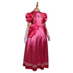 Kinder Prinzessin Peach Kleid The Super Mario Bros. Movie Peach Halloween Karneval Outfits