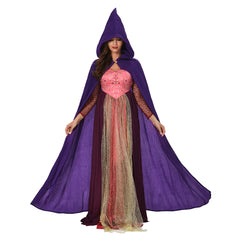 Damen/Kinder Hocus Pocus Sarah Mary Winifred Sanderson Umhang mit Kapuze