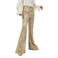 Herren 1970er Disco Retro Vintage Schlaghose Halloween Karneval Hosen
