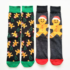 Lebkuchenmann Stil Weihnachtssocken Herren Socken Weihnachten Baumwolle Socken 10.tlg