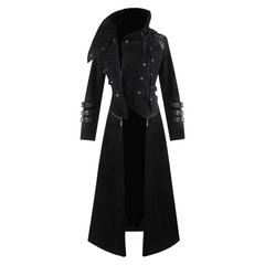 Smoking Jacke Herren Gothic Steampunk Trenchcoat Vintage Viktorianischen Cosplay Kostüm