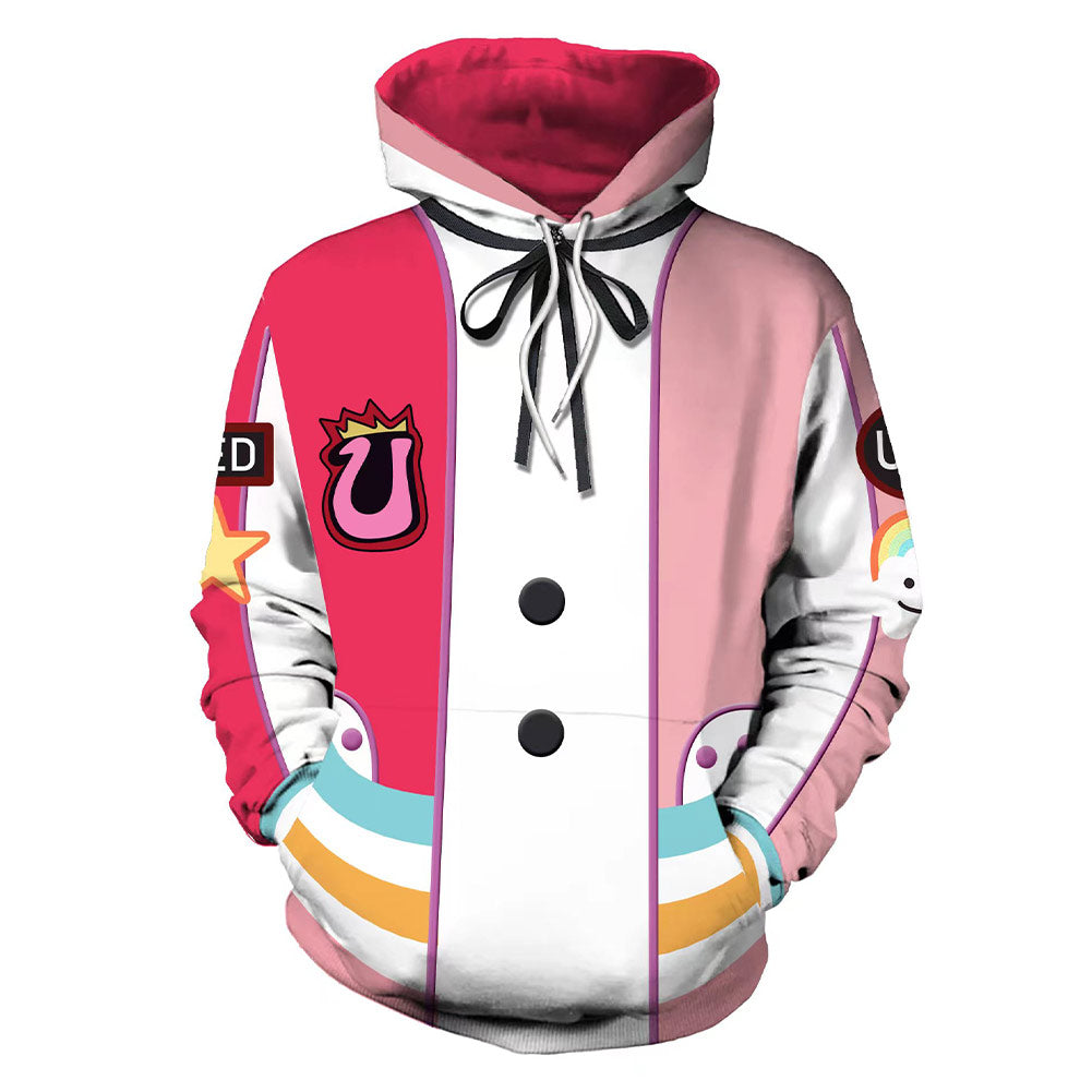 One Piece Red Uta Cosplay Hoodie 3D Druck Kapuzen Sweatshirt Erwachsen daskarnevalkostuem