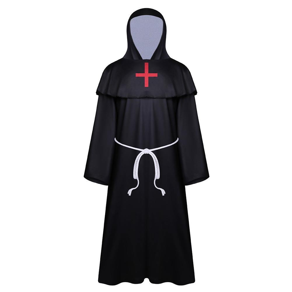 Mittelalter Mönch Priester Hooded Robe Mantel Umhang Kinder Halloween Karneval Kostüm - Karnevalkostüme