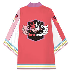 One Piece Red Uta Cloak Kimono Cardigan Damen Bademantel Cospaly Kostüm Print Freizeitmantel