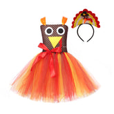 Mädchen Tutukleid Thanksgiving Turkey Truthühner Tüll Kleid Mottoparty Kleid