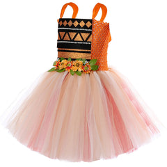 Kinder Mädchen Moana Cosplay Kostüm Outfits tutu Kleid Fantasia Halloween Party