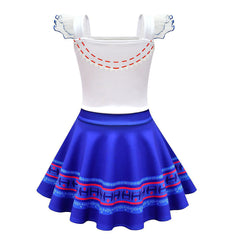 Luisa Encanto Kinder Cosplay Kostüme Outfits Halloween Karneval Kleid mit Tasche