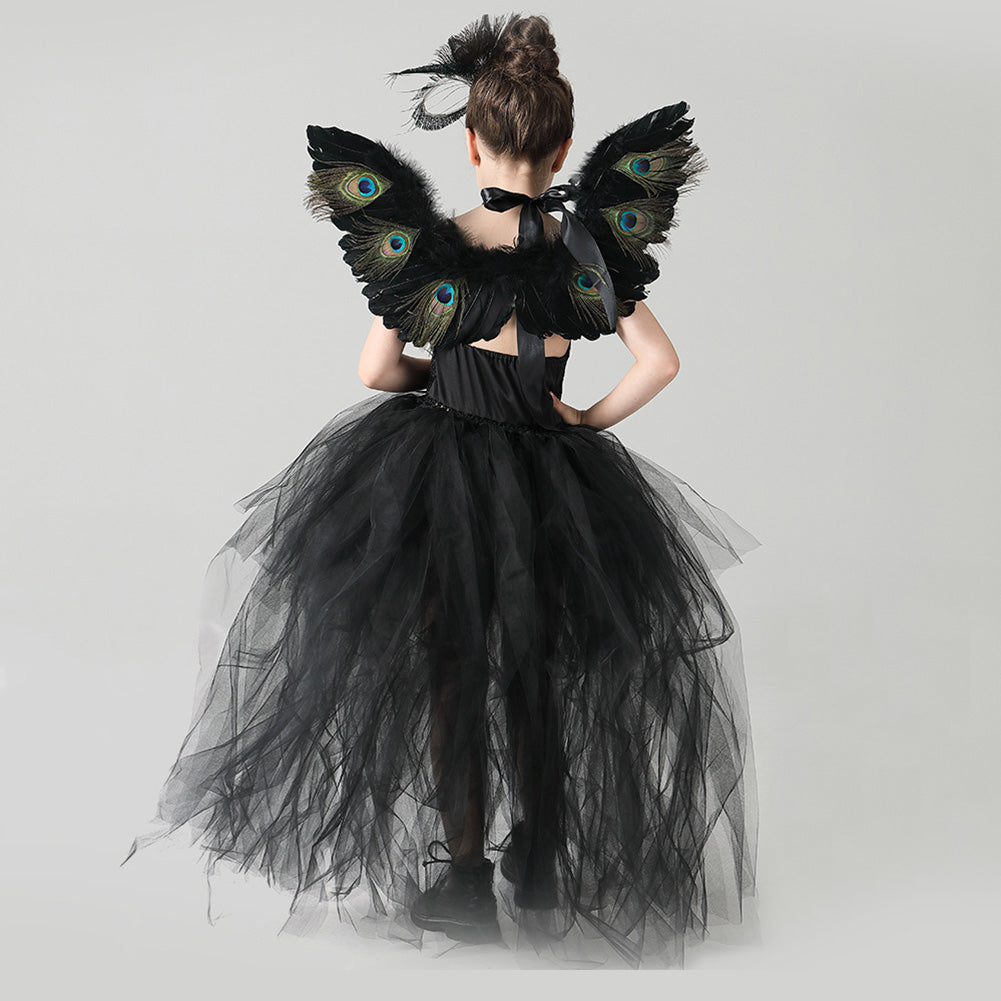 Kinder Mädchen Pfau Cosplay Kostüm Tutu Kleid Outfits Halloween Karneval Party Verkleidung Anzug