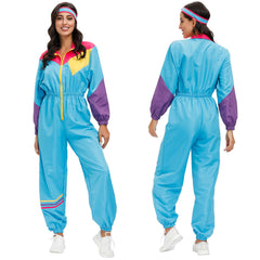 Hippie Kostüme Damen Karneval Halloween Party Vintage Retro 1970er Disco Kleidung Anzug Rock Hippies Cosplay Outfits