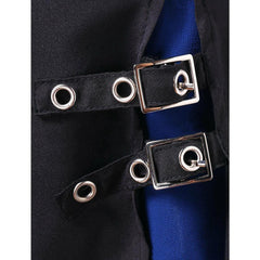 Mittelalter Renaissance Rock Irregular Hem Split Leather Buckle Halloween Costume for Women Party Fancy Dress Gothic - Karnevalkostüme