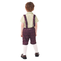 Kinder Karohemd Bierriemenhose Cosplay Kostüm Outfits Halloween Karneval Party Verkleidung Anzug