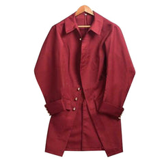 Herren Steampunk Jacke Vintage Frack Gothic Mantel Viktorianisch Uniform Halloween Kostüm