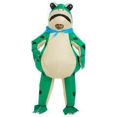 Aufblasbares Froschkostüm für Erwachsene Lustiger grüner Frosch Cosplay Air Blow Up Anzug Karneval Festival Outfit Zeremonie Kleidung