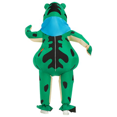 Aufblasbares Froschkostüm für Erwachsene Lustiger grüner Frosch Cosplay Air Blow Up Anzug Karneval Festival Outfit Zeremonie Kleidung