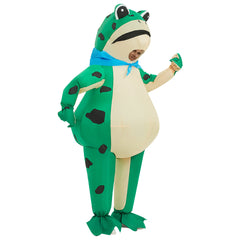 Aufblasbares Froschkostüm für Erwachsene Lustiger grüner Frosch Cosplay Air Blow Up Anzug Karneval Festival Outfit Zeremonie Kleidung