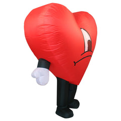 Rotes Herz aufblasbare Kostüm Ganzkörper Aufblasbare Kostüme Fancy Dress für Halloween Cosplay Party Anzug