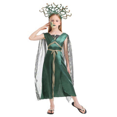 Mädchen Medusa Cosplay Kostüm Kinder Outfits Halloween Karneval Kleid