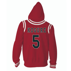 SLAM DUNK Kogure Kiminobu Cosplay Hoodie 3D Druck Sweatshirt mit Kapuze Zip Up Jacke