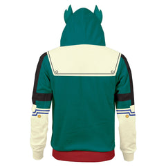 Erwachsene Midoriya Izuku Deku Hoodie Jack mit Kapuze für Alltag