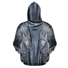 Mittelalterliche Ritter Cosplay Hoodie 3D Druck Sweatshirt Kaputzenpullover für Erwachsene
