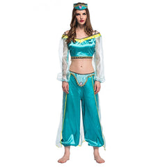Aladdin Prinzessin Jasmine Cosplay Kostüm NEU Version Themenparty Damen Karneval Faschingkostüm - Karnevalkostüme