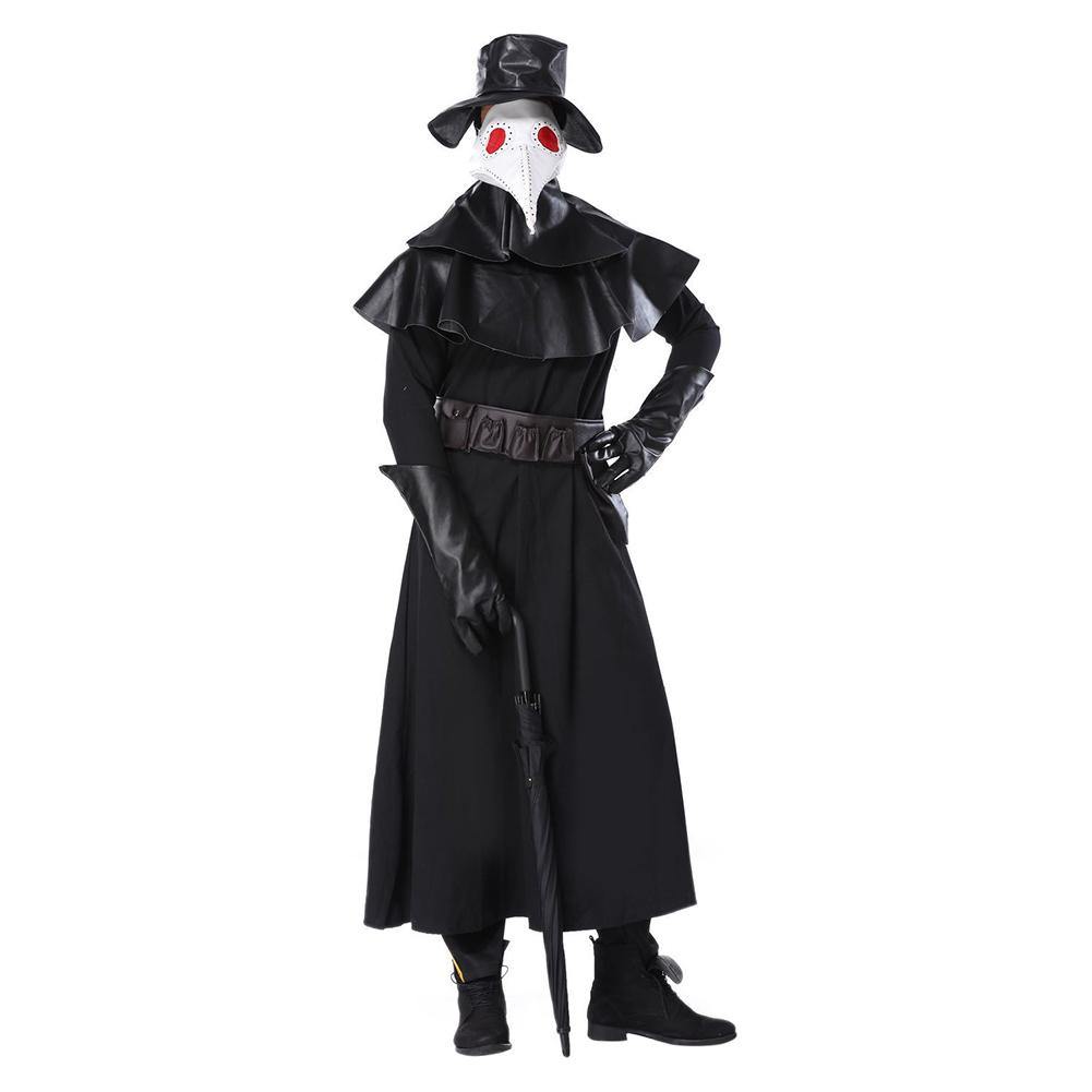 Pestarzt Pestdoktor Doctor Schnabel Maske Kostüm Cosplay Kostüm Set - Karnevalkostüme