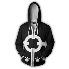 One Piece Cosplay Jacke 3D Trafalgar D Water Law Erwachsene Unisex Sweatshirt für Alltag
